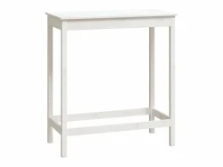 Clearance Clicnbuy Mesa alta de bar madera maciza de pino 100x50x110 cm Blanco