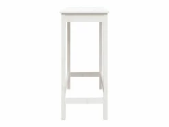 Clearance Clicnbuy Mesa alta de bar madera maciza de pino 100x50x110 cm Blanco