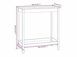 Clearance Clicnbuy Mesa alta de bar madera maciza de pino 100x50x110 cm Blanco