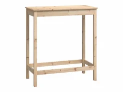 Clicnbuy Mesa alta de bar madera maciza de pino 100x50x110 cm