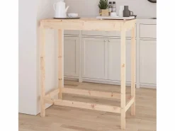 Clicnbuy Mesa alta de bar madera maciza de pino 100x50x110 cm