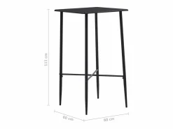 Hot Clicnbuy Mesa alta de cocina MDF 60x60x111 cm Negro