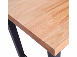 Online ADEC Mesa alta de comedor Loft diseño nórdico roble Nordish/negro 100x120x70 cm Color natural claro