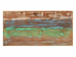 Sale Clicnbuy Mesa alta de hierro y madera maciza reciclada 110x55x107 cm Multicolor
