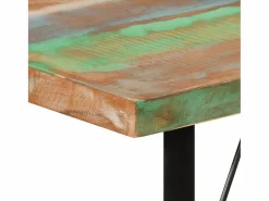 Sale Clicnbuy Mesa alta de hierro y madera maciza reciclada 110x55x107 cm Multicolor