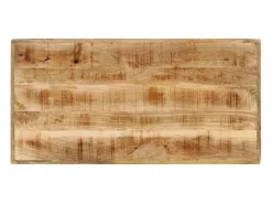 vidaxl Mesa alta de hierro y madera maciza de mango 110x55x107 cm
