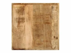 Sale Mesa alta de hierro y madera maciza de mango 55x55x107 cm Mesa Alta