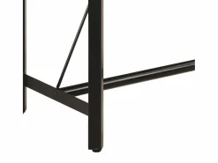 Clicnbuy Mesa alta de hierro y madera maciza de mango 180x70x107 cm