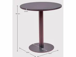 Best Nest Dream Mesa alta industrial de acero de 76cm de altura - Brandon - Negro