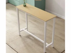 Sale Mesa alta para Cocina Comedor en Blanco y Sonoma 120x40x100cm Ani Mesa Alta
