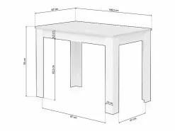 Online Mesa auxiliar Cloe para Cocina/Salón Artik y Cemento 78x109x67 cm Mesa De Comedor