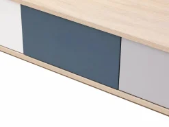 Sale Vente-unique Mesa auxiliar con 3 cajones y 1 estante - Multicolor - FILUTIA Color natural claro / Multicolor