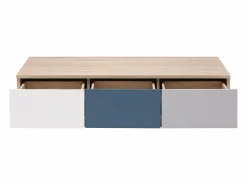 Sale Vente-unique Mesa auxiliar con 3 cajones y 1 estante - Multicolor - FILUTIA Color natural claro / Multicolor