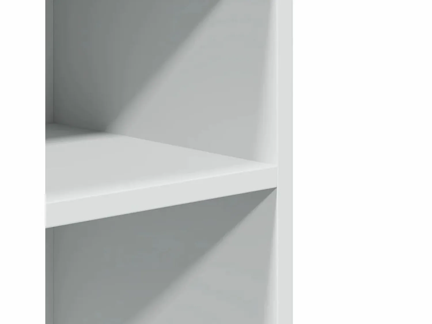 Outlet Mesa auxiliar con ruedas blanca 55x60x78 cm madera de ingeniería Armario Oficina
