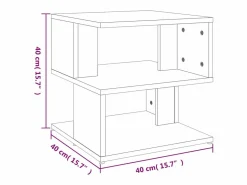 Clicnbuy Mesa auxiliar de aglomerado hormigón 40x40x40 cm