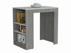 Outlet TuHome Mesa Auxiliar de cocina Portree en melamina con 2 estantes , 91.18 cm X 92 cm X 58.9 cm , Blanco