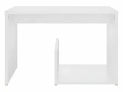 New Clicnbuy Mesa auxiliar de madera contrachapada 59x36x38 cm Blanco