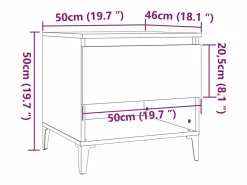 Discount Mesa auxiliar de madera contrachapada Sonoma 50x46x50 cm Mesa Auxiliar