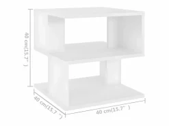 Clearance Mesa auxiliar de madera contrachapada 40x40x40 cm Mesa Auxiliar