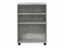 Best Mesa auxiliar de madera de ingeniería hormigón con ruedas Gris