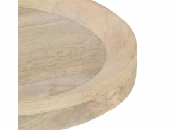 Clearance Mesa auxiliar de madera maciza de mango Ø40x45 cm Mesa Auxiliar