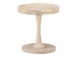 Clearance Mesa auxiliar de madera maciza de mango Ø40x45 cm Mesa Auxiliar