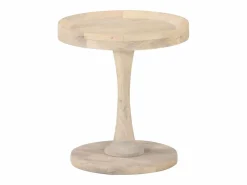 Clearance Mesa auxiliar de madera maciza de mango Ø40x45 cm Mesa Auxiliar
