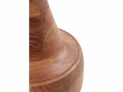 Mesa auxiliar de madera natural de acacia Marru00f3n