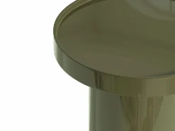 Vente-unique Mesa auxiliar de MDF - Verde lacado - SYBEVA Caqui