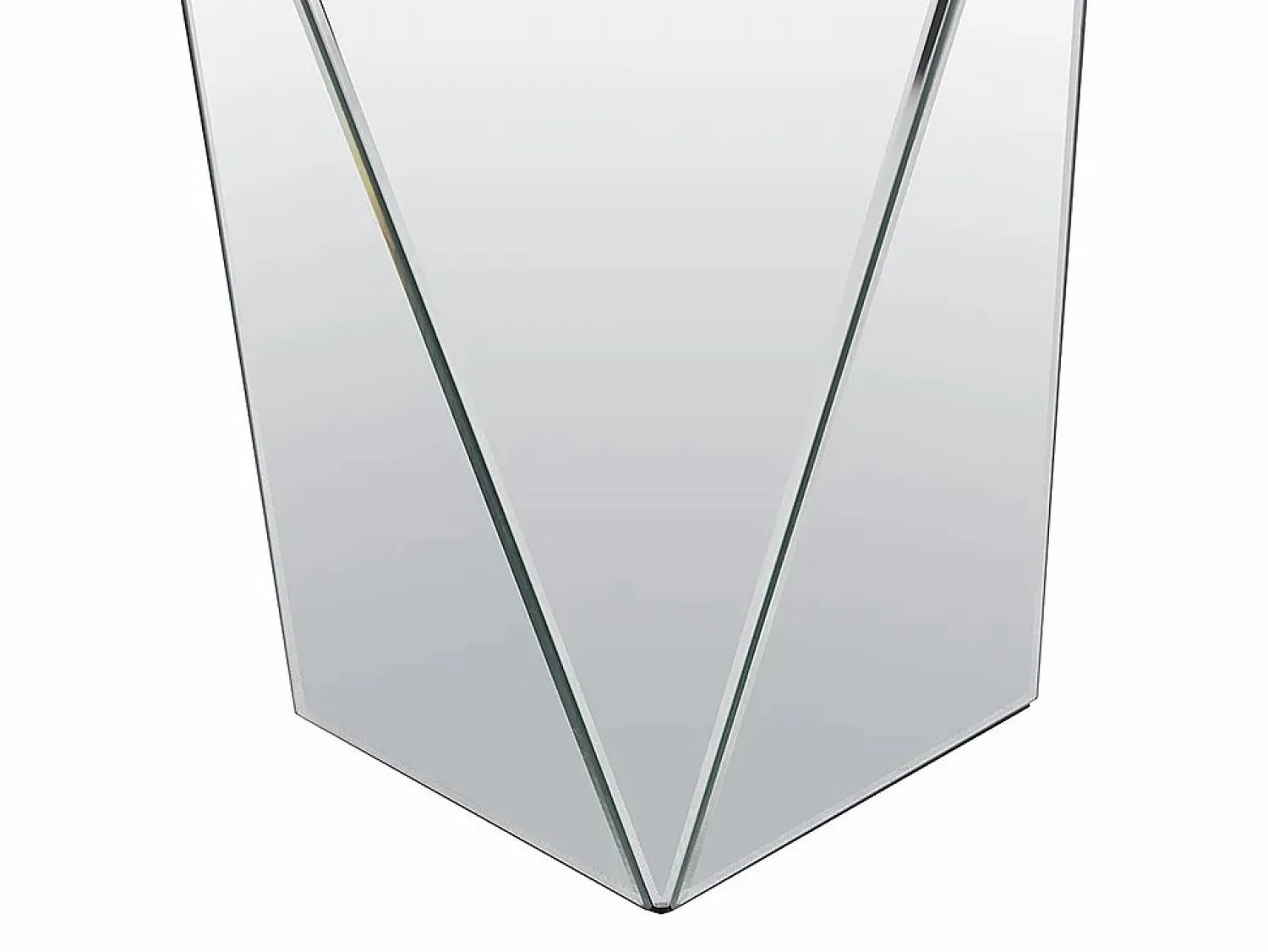 Online Vente-unique Mesa auxiliar de MDF, espejo y acero inoxidable - Color: plata - SIGRID Plateado