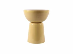 Outlet Vente-unique Mesa auxiliar de metal - brillante - MENIRO Amarillo claro