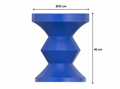 Online Vente-unique Mesa auxiliar de metal - Color: - ZOLIMI Azul