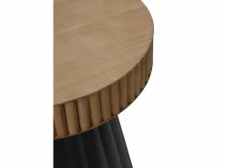 Online Mesa auxiliar de metal y madera natural Mesa Auxiliar