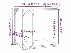 Online Mesa auxiliar madera contrachapada Sonoma 50x35x52 cm Mesa Auxiliar