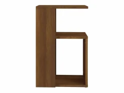 Best Mesa auxiliar madera contrachapada marrón roble 36x30x56 cm Mesa Auxiliar