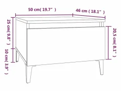 Sale Mesa auxiliar madera contrachapada roble Sonoma 50x46x35 cm Mesa Auxiliar