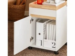 Sale Sobuy Mesa Auxiliar Mesa de Centro con 1 Puerta ASK03-W ES Blanco
