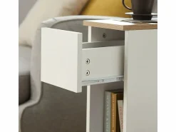 Online Sobuy Mesa Auxiliar Mesita de Noche con 1 cajón Mesa para salón Comedor 20 x 35 x 60 cm FBT111-WN ES Blanco