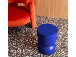 Outlet Sweeek Mesa auxiliar, rincón de sofá, mesita metal ø32 x h42cm Azul