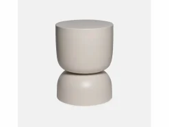 Online Sweeek Mesa auxiliar, rincón de sofá, mesita metal ø32 x h42cm Crema