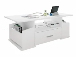Hot Mesa auxiliar y mesa de centro Junata Blanco AL. 44 x AN. 110 x P. 52 cm Mesa Auxiliar