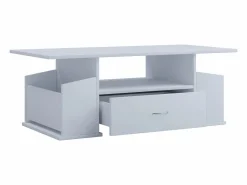 Hot Mesa auxiliar y mesa de centro Junata Blanco AL. 44 x AN. 110 x P. 52 cm Mesa Auxiliar