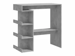 Online Clicnbuy Mesa bar almacenaje contrachapada hormigón 100x50x101,5 cm Gris