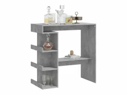 Mesa bar almacenaje contrachapada hormigón 100x50x101,5 cm ES695107