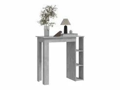 Mesa bar con estante contrachapada hormigón 102x50x103,5cm ES772025