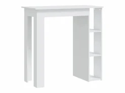 Clicnbuy Mesa bar con estante madera contrachapada 102x50x103,5cm