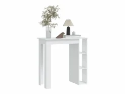 Clicnbuy Mesa bar con estante madera contrachapada 102x50x103,5cm
