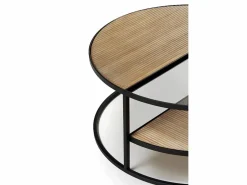Mesa centro madera y patas metal