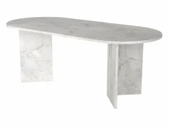 Vente-unique Mesa comedor 8 personas - Efecto mármol - TOPANIA