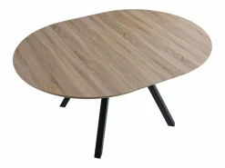 Mesa Comedor Alfa Extensible 120/160cm Melamina Roble/, Patas Metal Mesa Extensible|Mesa De Comedor